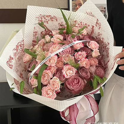 Flower Bouquet Printed Paper, 16.5 × 22.8 Inch, 20 Sheets