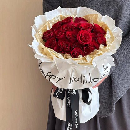 Papier d'emballage givré et imperméable pour fleurs coréennes 