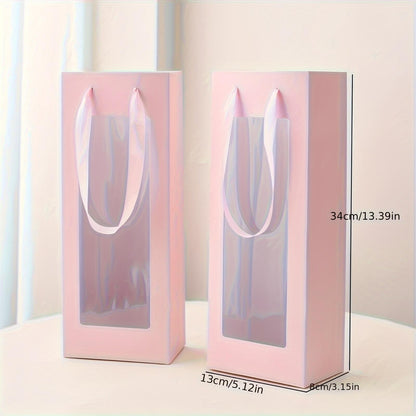 Sacs en papier à fleurs simples, 10 pièces