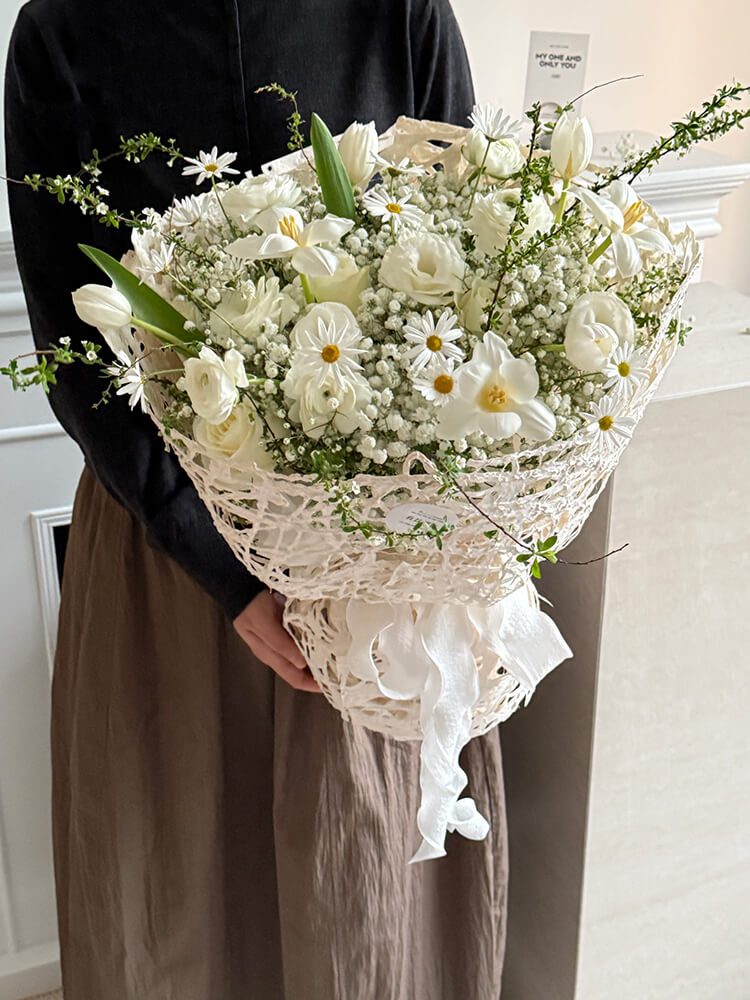 Boîte à fleurs ronde en velours 