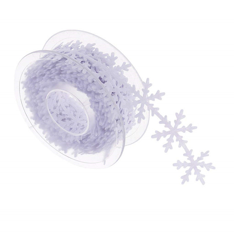 Snowflake Decorative Ribbon, 2.5 cm × 5 Yards