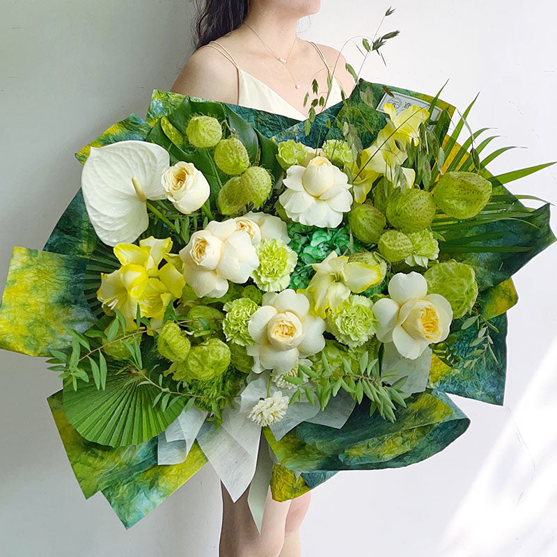 Artistic flower wrapping paper