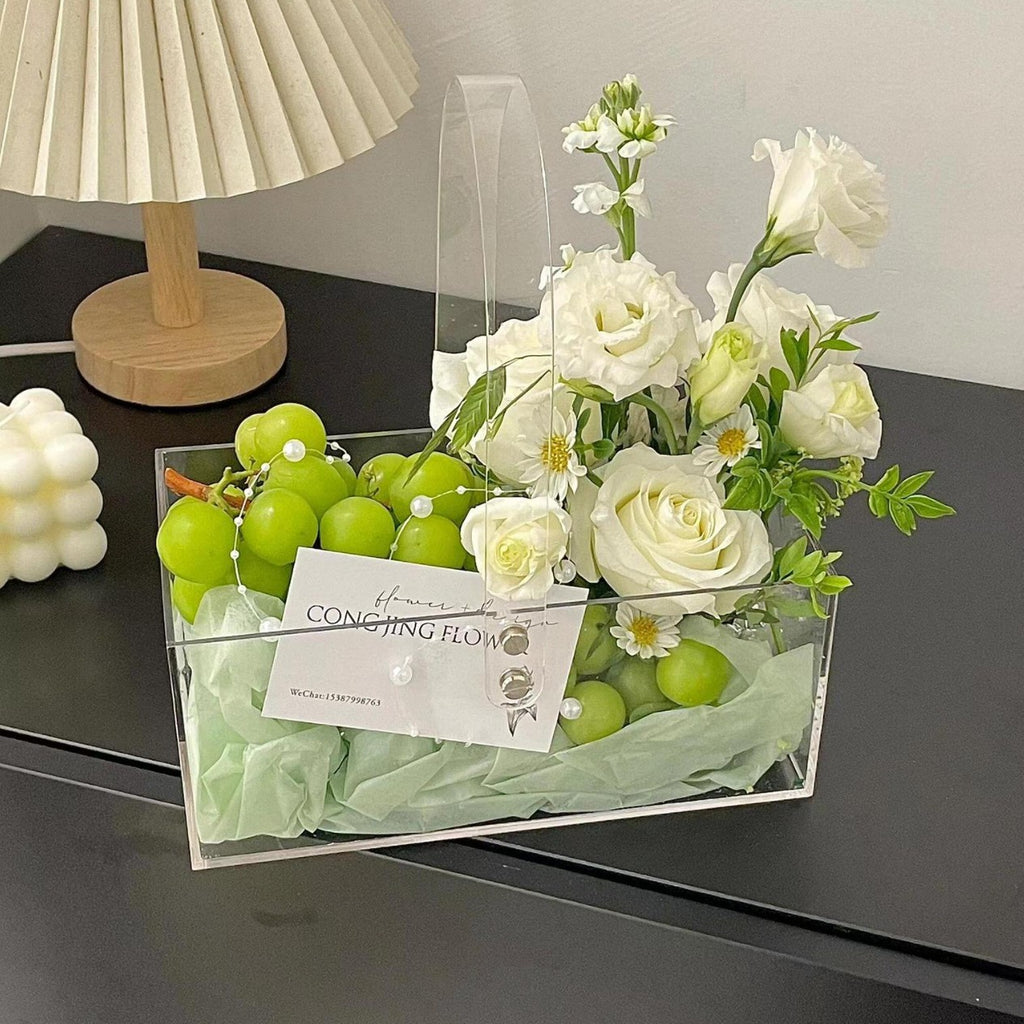 Sacs en papier à fleurs simples, 10 pièces