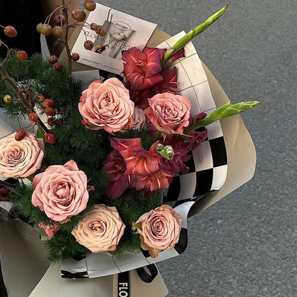 Nappa Touch Leather Series Gift Bouquet Wrapping Paper