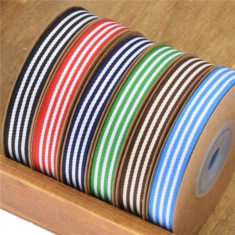Striped Gift Wrap Ribbon, 1cm × 10 Yards