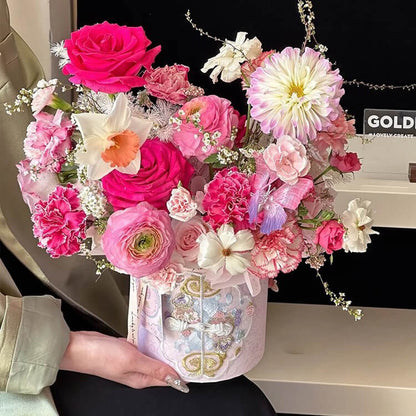 Embroidered Hug Bucket Box, Set of 2pcs