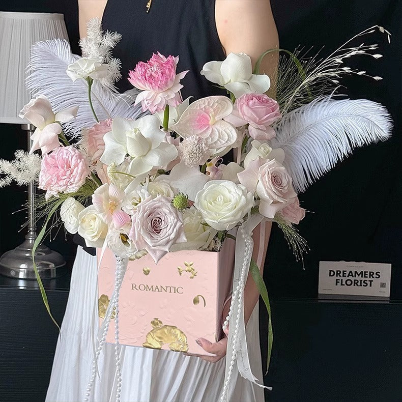 Bouquet Square Flower Gift Box, Set of 2