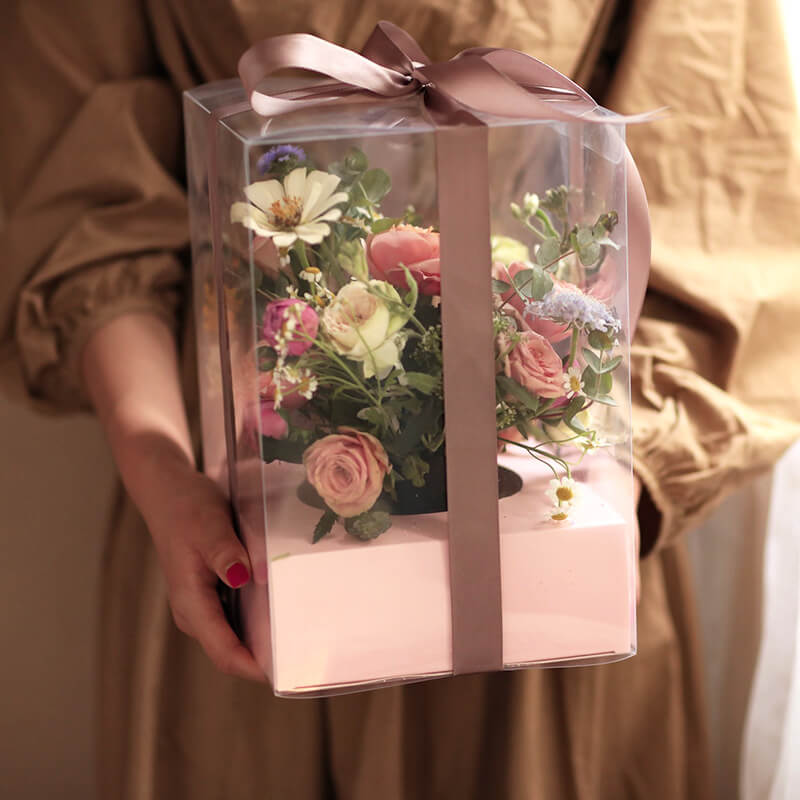 Transparent PVC Flower Gift Box