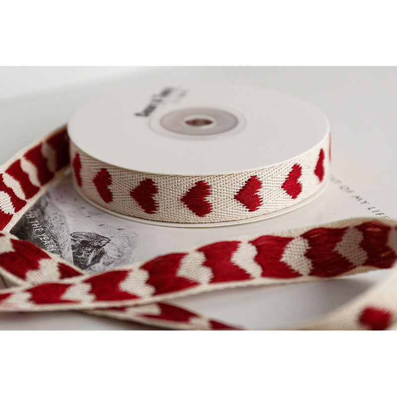 Heart Decorative Ribbon, 1.6 cm × 11 Yards