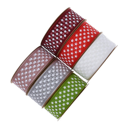 Ruban de flocon de neige transparent de Noël