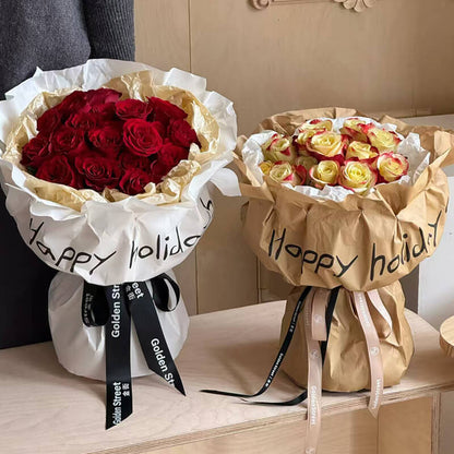 Papier d'emballage givré et imperméable pour fleurs coréennes 