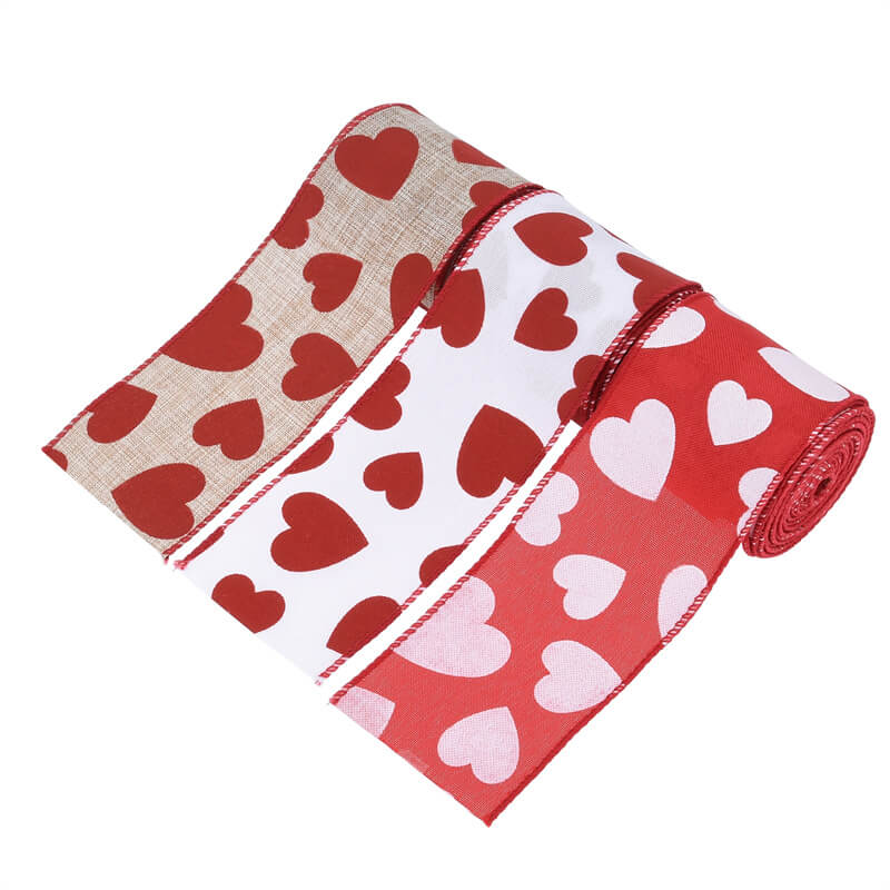 Valentine's Day Love Linen Ribbon