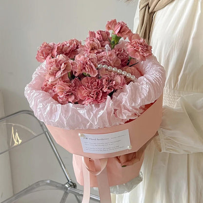 Boîte à fleurs ronde en velours 