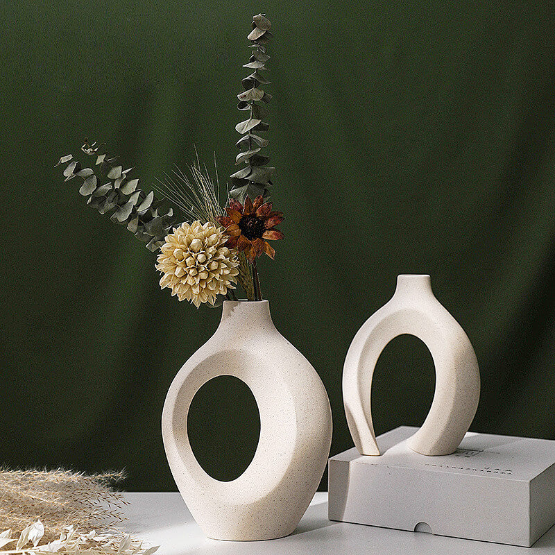Donut Ceramic Vase Set of 2