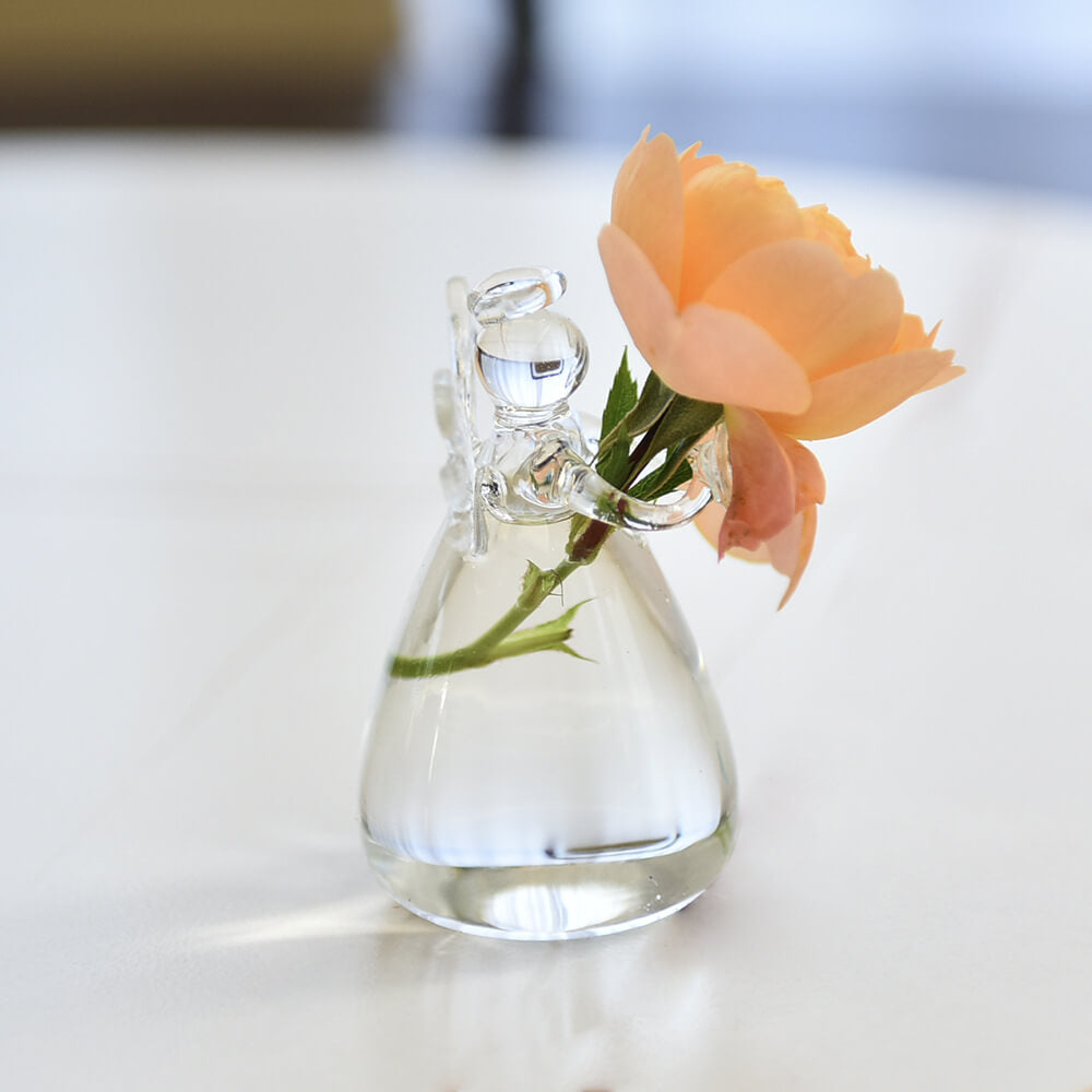 Glass Dried Flower Vase, 3.5 × 2 Inch