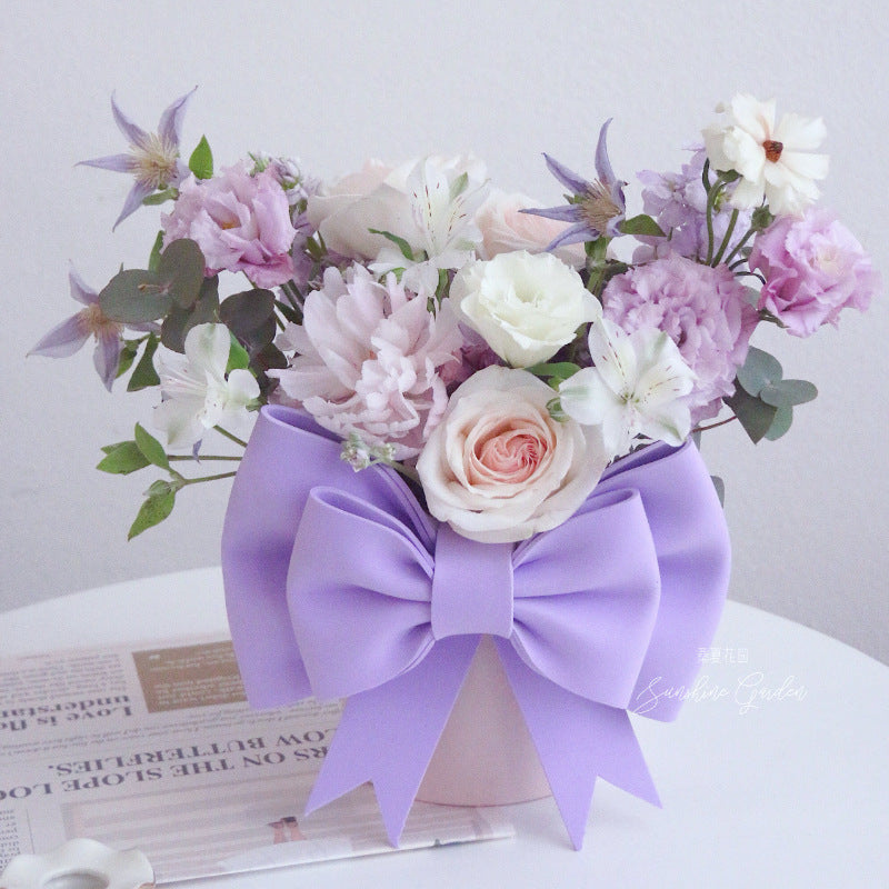 Bow Flower Hug Bucket Box