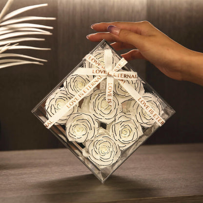 Roses éternelles Fleurs préservées sous dôme de verre