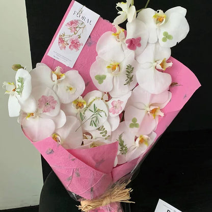 Floral Texture Wrapping Paper, 15.7 × 20.8 Inch, 5 Sheets