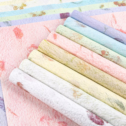 Hand-torn Art flower Paper, 19.7 × 22.8 Inch, 10 Sheets