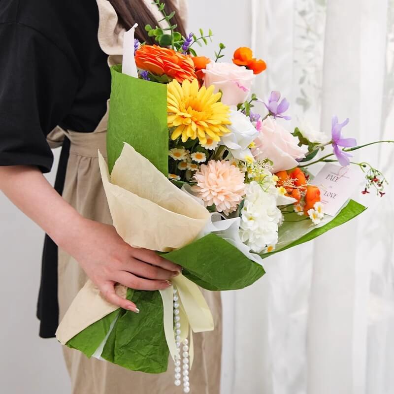 Papier d'emballage coréen coloré pour bouquets 