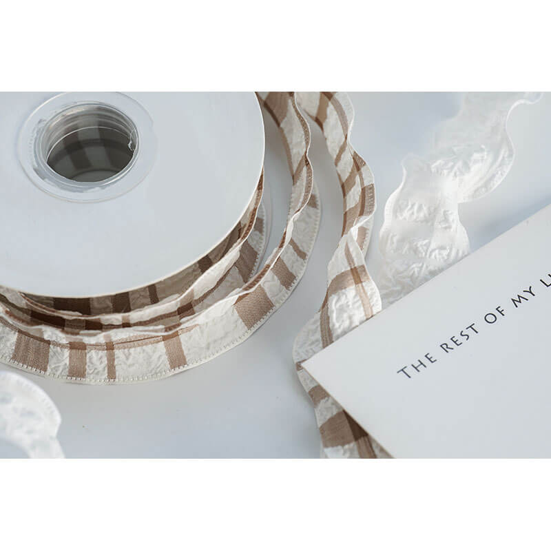 Textured Plaid Ribbon, 2.5 cm × 9 Yards