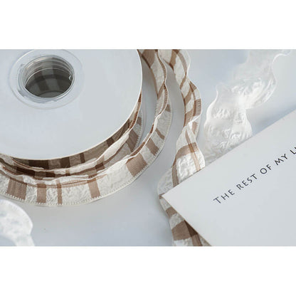 Textured Plaid Ribbon, 2.5 cm × 9 Yards