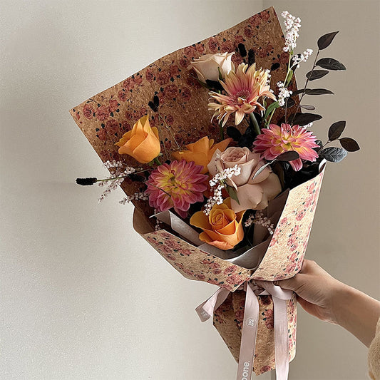 Kraft Artistic FlowerWrapping Paper