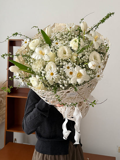 Handmade Perforated Flower Wrapping Paper