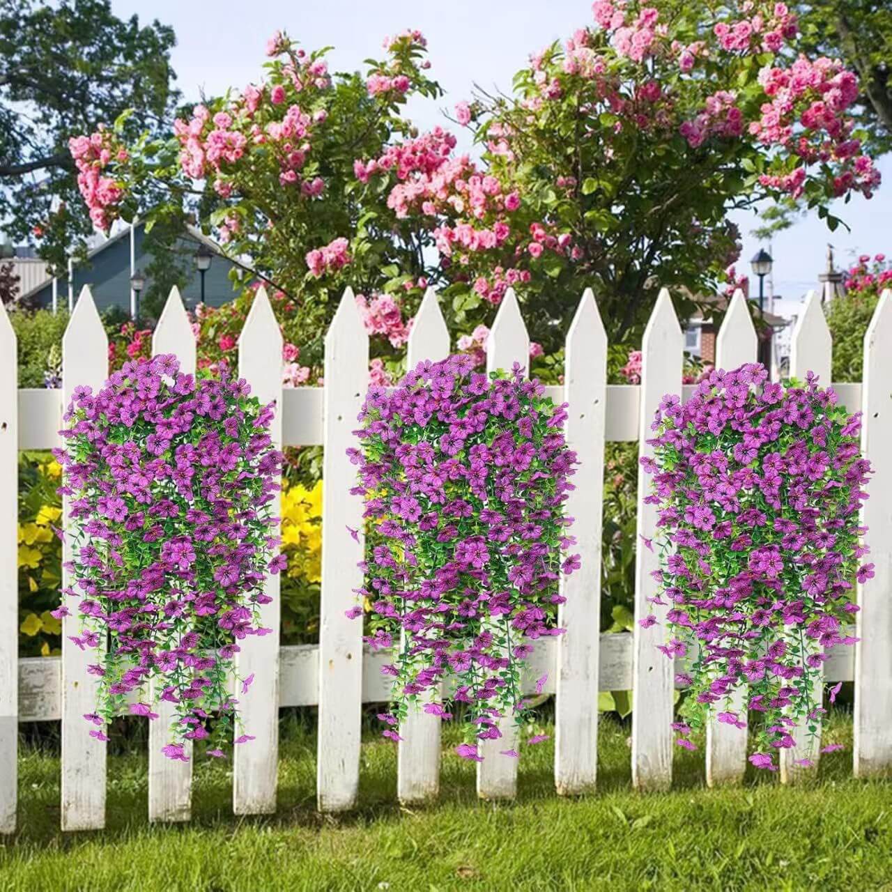 Artificial Violet Hanging Flowers