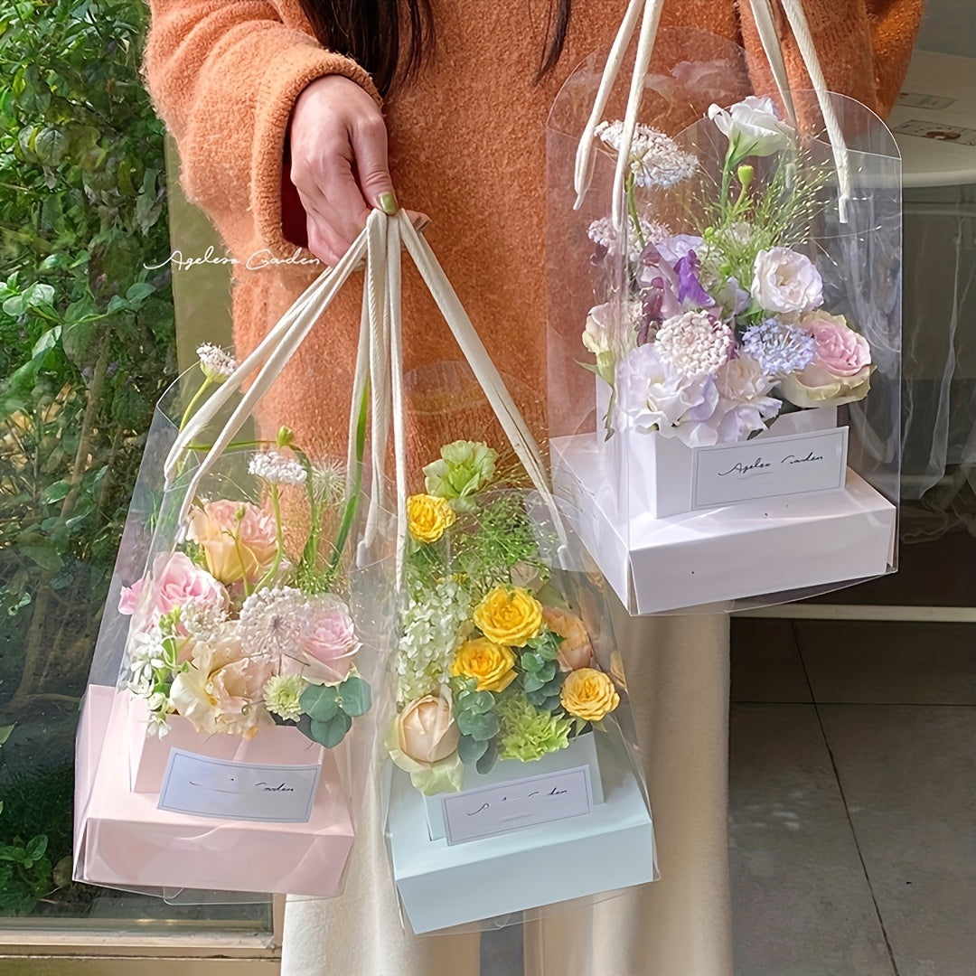 Bolsas de papel con una sola flor, 10 unidades