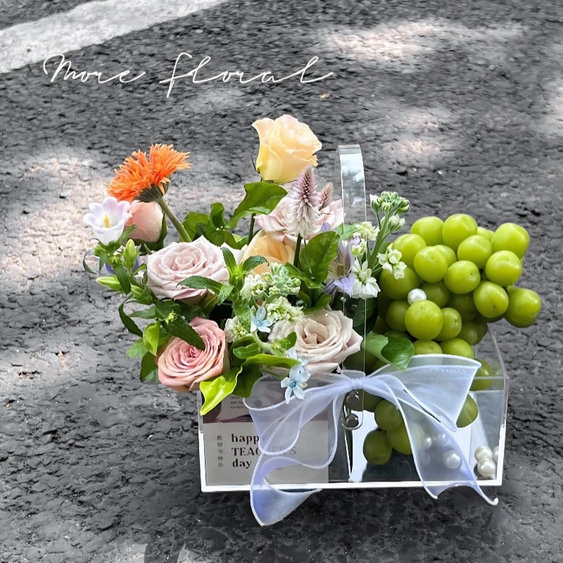 Sacs en papier à fleurs simples, 10 pièces