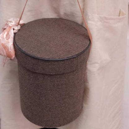 Boîte à fleurs ronde en velours 