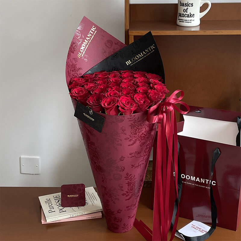 Boîte à fleurs ronde en velours 