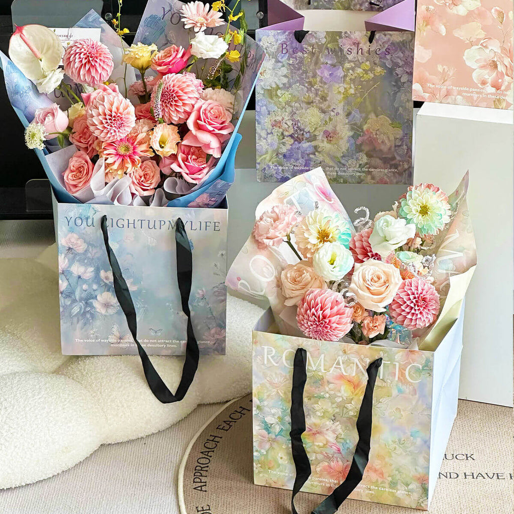 Painting Style Tote Bag, 10.8 × 10.8 Inch