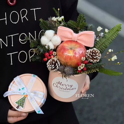 Boîte à fleurs ronde de couleur unie - Lot de 6 pièces