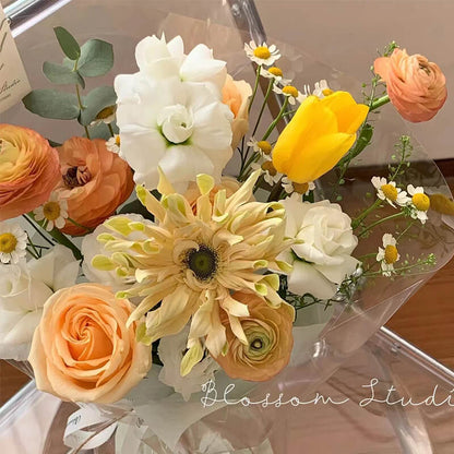 Papier d'emballage coréen coloré pour bouquets 