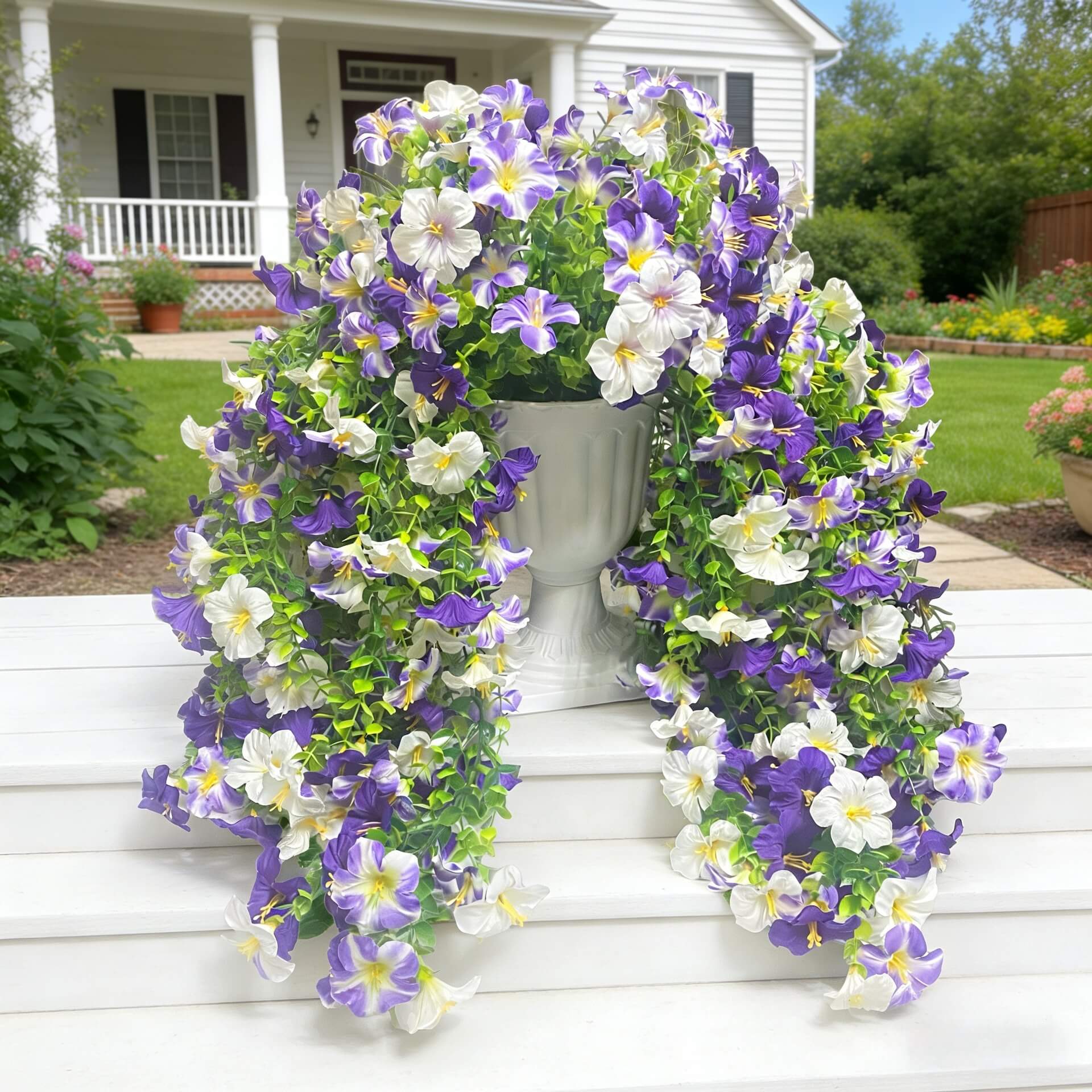 Artificial Morning Glory Hanging Plants