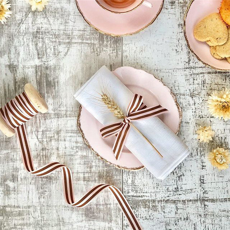 Striped Gift Wrap Ribbon, 1cm × 10 Yards