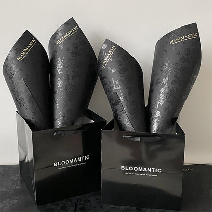 Boîte à fleurs ronde en velours 