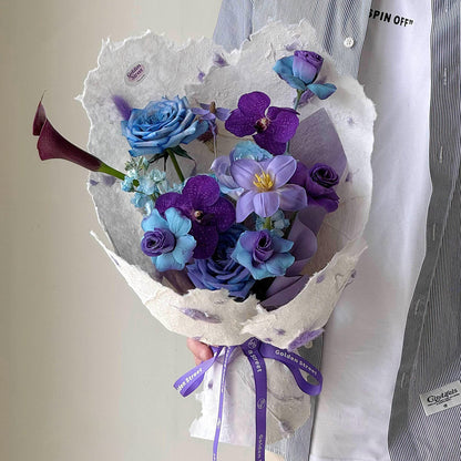 Rabbittail Flower Wrap Paper, 15 × 22 Inch, 5 Sheets