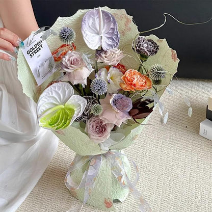 Hand-torn Art flower Paper, 19.7 × 22.8 Inch, 10 Sheets