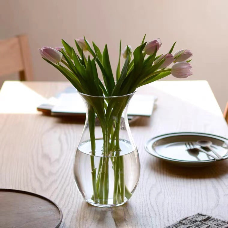 9 Inch Aurora Hourglass Glass Vase