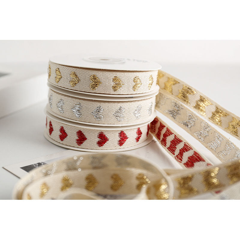 Heart Decorative Ribbon, 1.6 cm × 11 Yards