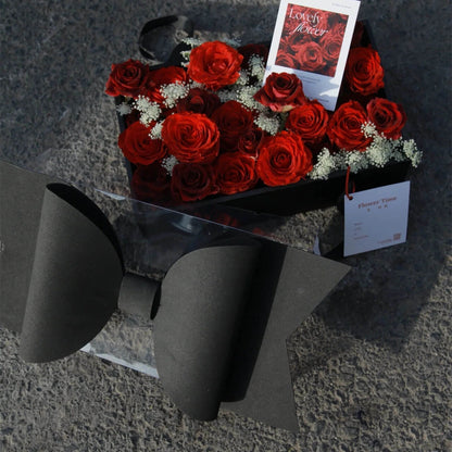 Bolsa de papel portátil para arreglos florales en forma de corazón, 10 unidades