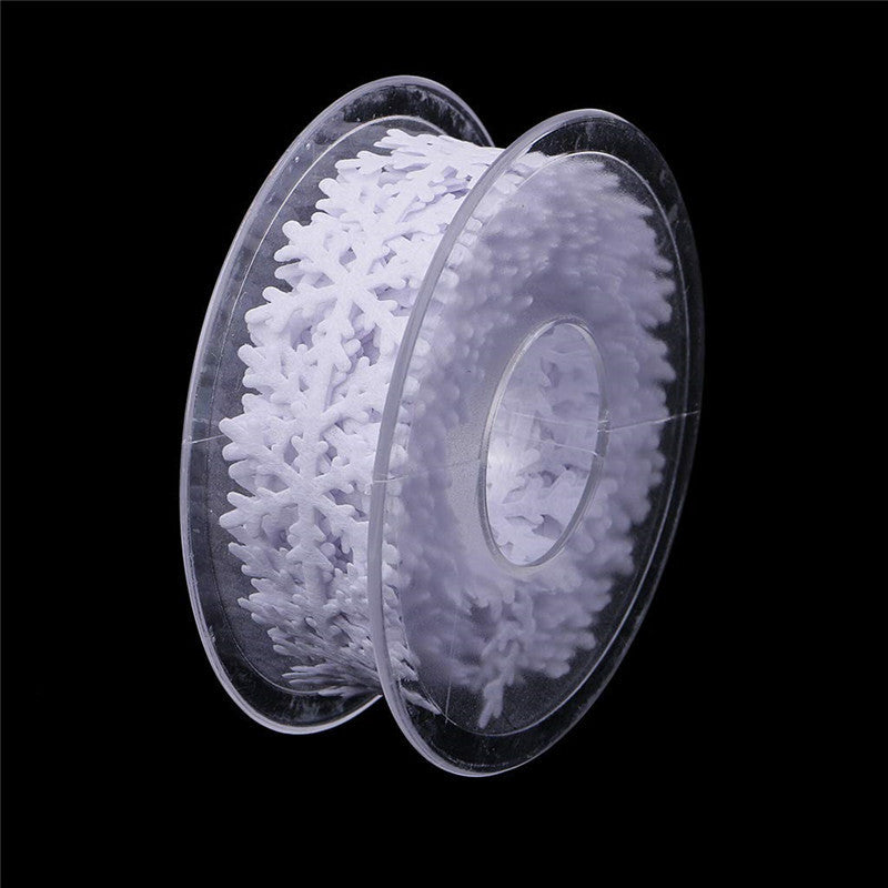 Snowflake Decorative Ribbon, 2.5 cm × 5 Yards