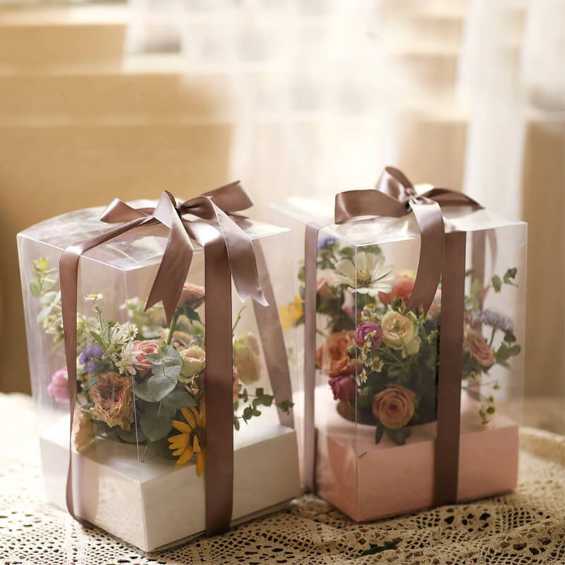 Transparent PVC Flower Gift Box