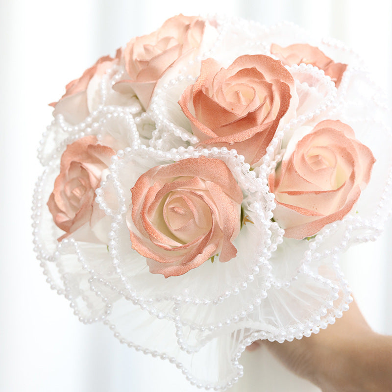 Pearl Mesh Bouquet , 11 Inch × 4 Yards