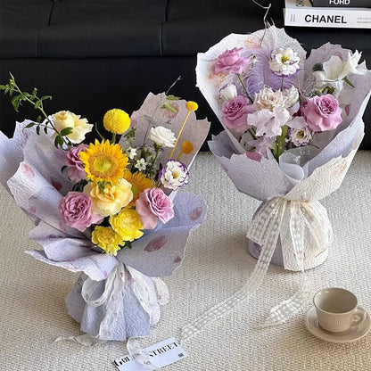 Hand-torn Art flower Paper, 19.7 × 22.8 Inch, 10 Sheets