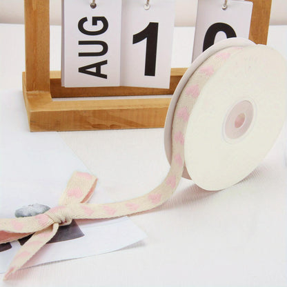 Embroidered Heart Ribbon