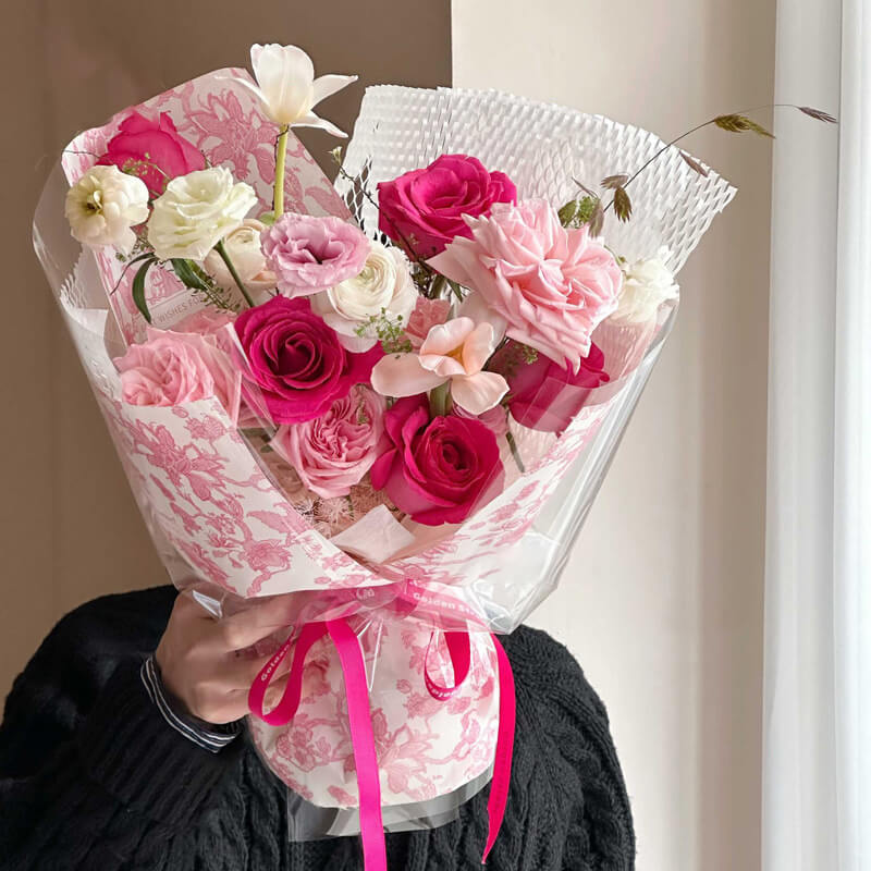 Tulip Bouquet Wrapping Paper, 16.5 × 22.8 Inch, 20 Sheets